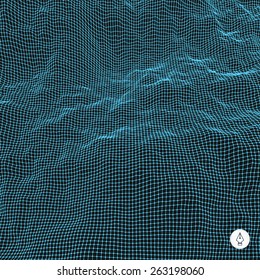 Abstract grid background. Water surface. Vector illustration. Can be used for wallpaper, web page background, web banners.
