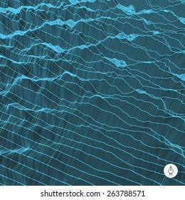 Abstract grid background. Water surface. Vector illustration. Can be used for wallpaper, web page background, web banners.
