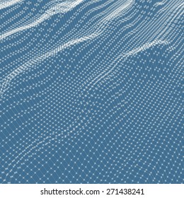 Abstract grid background. Water surface. Vector illustration. Can be used for wallpaper, web page background, web banners. 