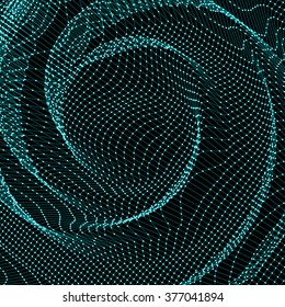 Abstract grid background. Water surface. 