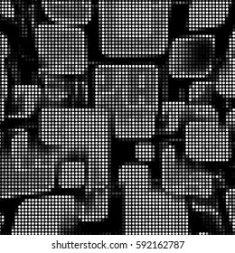 Abstract grid dot background pattern. Spotted halftone vector checkered line illustration