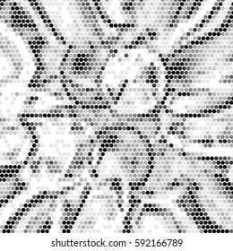 Abstract grid dot background pattern. Spotted halftone vector line bubble illustration