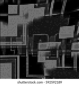 Abstract grid dot background pattern. Spotted halftone vector line cubism illustration