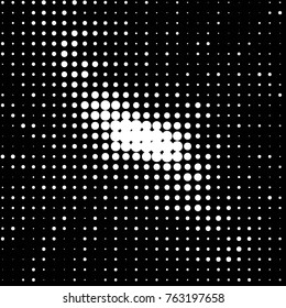 Abstract grid dot halftone background pattern. Spotted black and white vector line illustration
