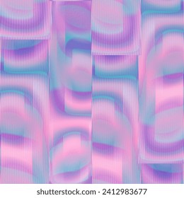 Abstract grid geometric pink blue lines textured seamless pattern with blurred vision effect. For web design, business card, mobile apps, web banner, package, wrapping paper, wallpaper.