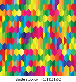 Abstract grid Hexagon pixel mosaic colorful background. Creative Design Templates. Can be adapt to Brochure, Annual Report, Magazine, Poster, Corporate Presentation, Portfolio, Flyer, Banner, Website