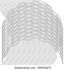 Abstract grid of hexagons. Vector illustration.