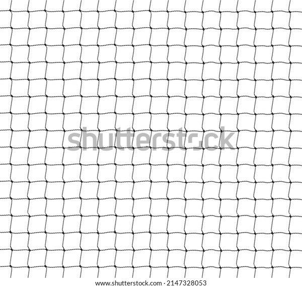 Abstract grid line Rope mesh seamless background.
vector illustration for sport soccer, football, volleyball, tennis
net, or Fisherman hunting net rope trap texture pattern. string
wire barrier fence.
