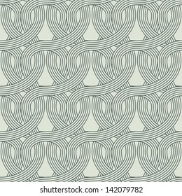 Abstract grid lines weave. Seamless pattern. Vector.