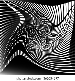 Abstract grid, mesh background with distortion, deformation effect.
