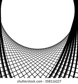 Abstract grid, mesh background. Intersecting lines monochrome pattern. Web, net element.