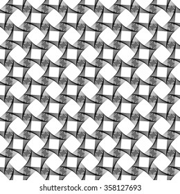 Abstract grid, mesh background. Monochrome reticulate geometric, grillage pattern. Seamlessly repeatable.