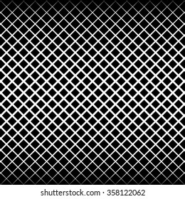 Abstract grid, mesh black and white pattern. vector