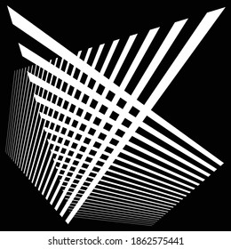 Abstract grid, mesh. Lattice, grating in perspective 3d