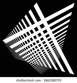 Abstract grid, mesh. Lattice, grating in perspective 3d