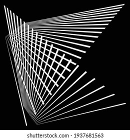 Abstract grid, mesh. Lattice, grating, grill in 3D perspective