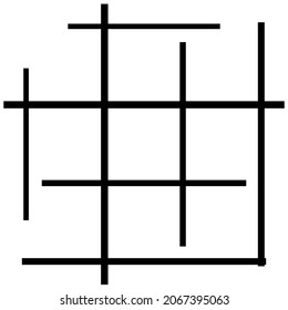 Abstract grid, mesh, lattice, grating geometric element