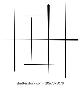 Abstract grid, mesh, lattice, grating geometric element. Cellular, reticular pattern with random lines