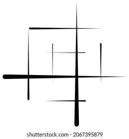 Abstract grid, mesh, lattice, grating geometric element. Cellular, reticular pattern with random lines