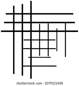 Abstract grid, mesh, lattice, grating geometric element