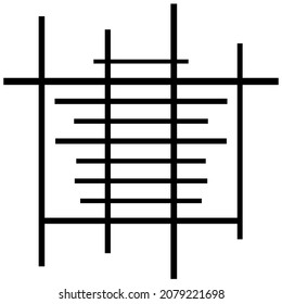 Abstract grid, mesh, lattice, grating geometric element