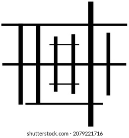 Abstract grid, mesh, lattice, grating geometric element