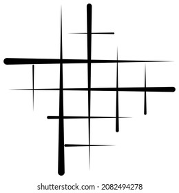 Cuadrícula abstracta, malla, entramado, elemento geométrico de grañado. Patrón celular, reticular con líneas aleatorias