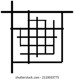 Abstract grid, mesh, lattice, grating geometric element