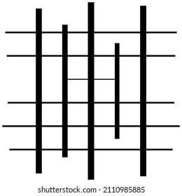 Abstract grid, mesh, lattice, grating geometric element