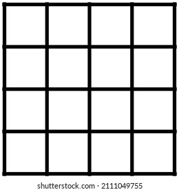 Abstract grid, mesh, lattice, grating geometric element