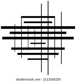 Abstract grid, mesh, lattice, grating geometric element