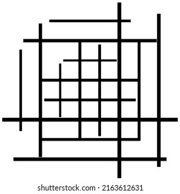 Cuadrícula abstracta, malla, entramado, elemento geométrico de graficación