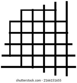 Abstract grid, mesh, lattice, grating geometric element