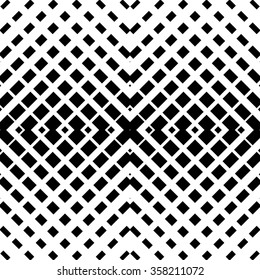 Abstract grid mesh pattern with intersecting lines. Symmetric cellular repeatable, seamless pattern. Monochrome vector art. Grille, Lattice background.