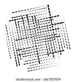 rejilla abstracta, malla de trozos de dispersión aleatoria, piezas. ilustración abstracta geométrica. matriz geométrica, patrón de matriz