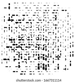 abstract grid, mesh of random scatter chunks, pieces. geometric abstract illustration. geometric matrix, array pattern