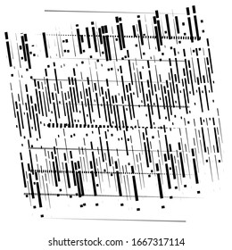 abstract grid, mesh of random scatter chunks, pieces. geometric abstract illustration. geometric matrix, array pattern