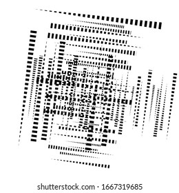 abstraktes Gitter, Geflecht aus zufälligen Streuungsstücken, Stücken. geometrische abstrakte Illustration. geometrische Matrix, Array-Muster