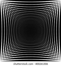 Abstract grid, mesh texture with distortion effect. Abstract monochrome texture, pattern.