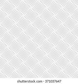 Abstract grid pattern with distorted squares of lines. Abstract repeatable monochrome background.
