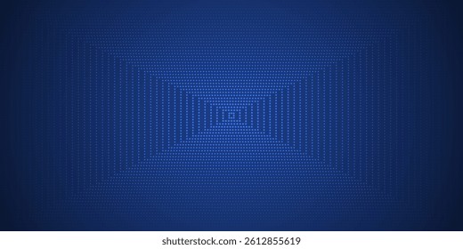 Abstract grid pixel pattern background. Vector illustration element with square, geometric mosaic, texture on dark blue color. Graphic design for digital datum, technology futuristic background