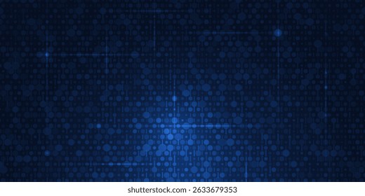 Abstract grid pixel pattern background. Vector illustration element with square, geometric mosaic, texture on dark blue color. Graphic design for digital datum, technology futuristic background