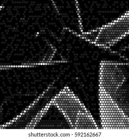 Abstract grid polka dot background pattern. Spotted halftone vector line illustration