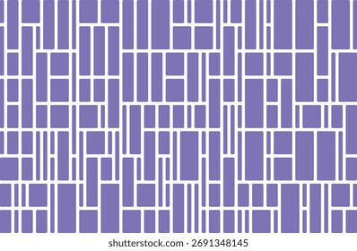 Grade abstrata com retângulos arredondados em layout roxo e branco