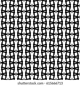Abstract grid seamless pattern with interweaving repeating structure in minimalistic monochrome style vector illustration