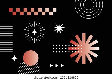 Plano de Fundo de Grade e Formas Abstratas