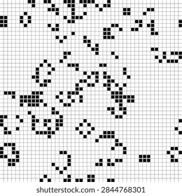 abstract grid vector tessellation conway game of life cellular automaton pattern black white texture