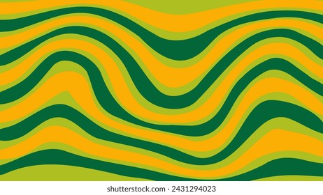 Abstract groovy 70s pattern in yellow green stripe, st. patrick day celebrate color pattern.