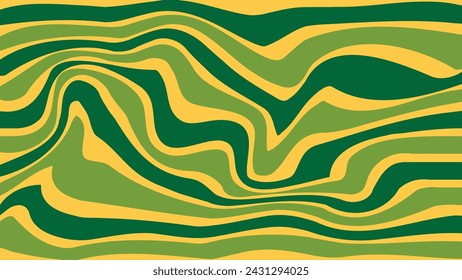 Abstract groovy 70s pattern in yellow green stripe, st. patrick day celebrate color pattern.