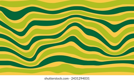 Abstract groovy 70s pattern in yellow green stripe, st. patrick day celebrate color pattern.